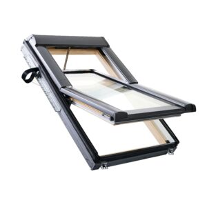 Roto Designo R6 RotoTronic – центрально-поворотне мансардне вікно з термоблоком WD - Леодім Roto Designo R6 RotoTronic – центрально-поворотне мансардне вікно з термоблоком WD