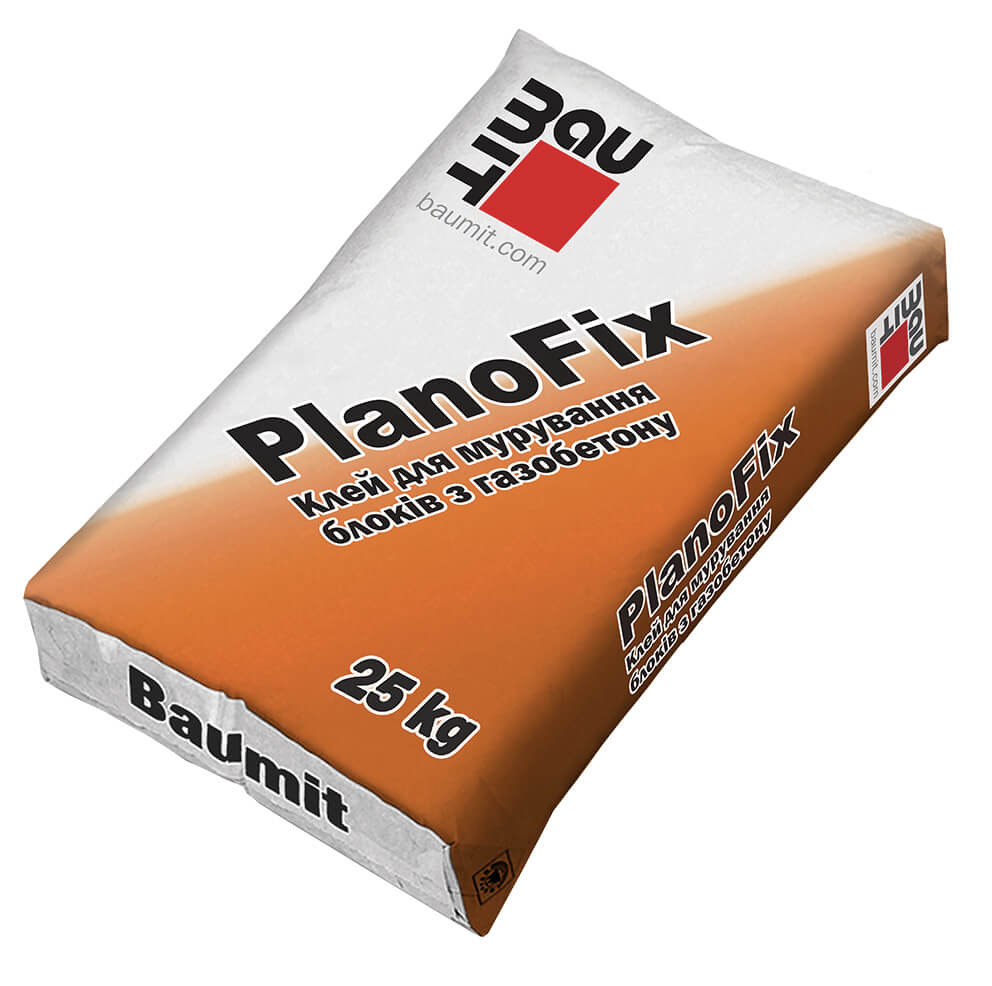 Клейова суміш для газобетонних блоків Baumit PlanoFix - Леодім Клейова суміш для газобетонних блоків Baumit PlanoFix
